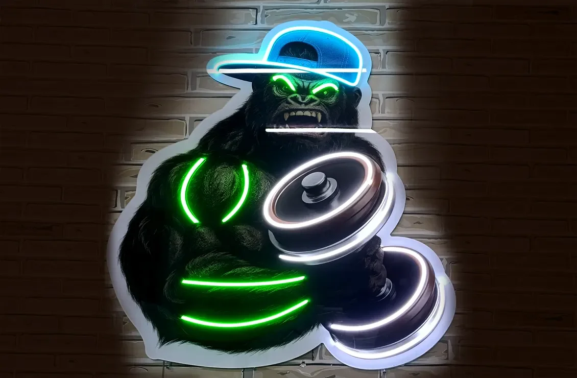 UV dijital baskı ve esnek şeffaf neon teknolojisinin birleşimiyle üretilen, yüksek detaylı ve canlı renkli LED neon tabela modelleri